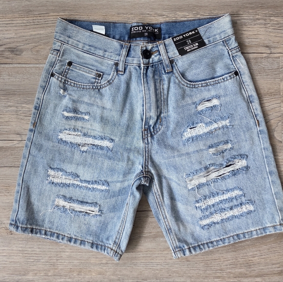 Zoo York Other - NWT Zoo York West49 Men's Youth Skater Streetwear Distressed Denim Jean Shorts